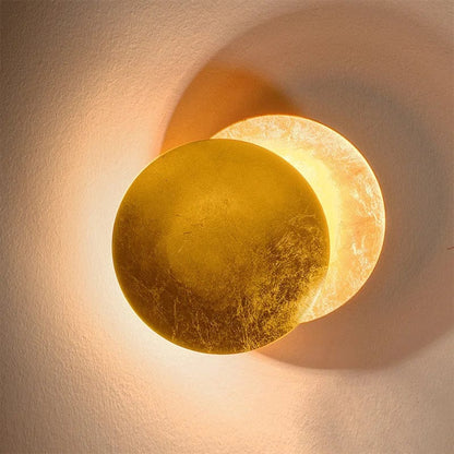 Wandlamp Zonsverduistering Draaibaar Metaal Goud Art Deco LED
