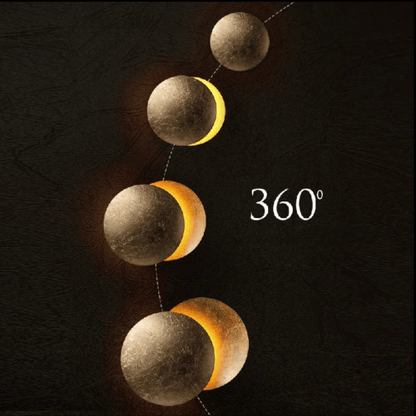 Wandlamp Zonsverduistering Draaibaar Metaal Goud Art Deco LED