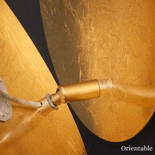 Wandlamp Zonsverduistering Draaibaar Metaal Goud Art Deco LED
