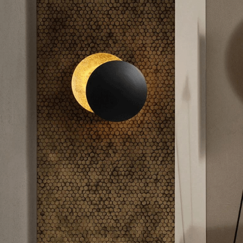 Wandlamp Zonsverduistering Draaibaar Metaal Goud Art Deco LED