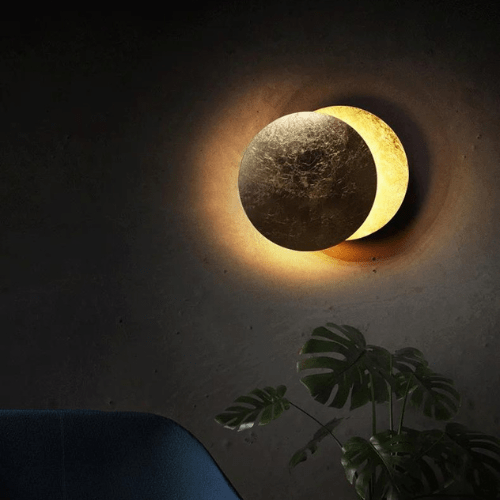 Wandlamp Zonsverduistering Draaibaar Metaal Goud Art Deco LED
