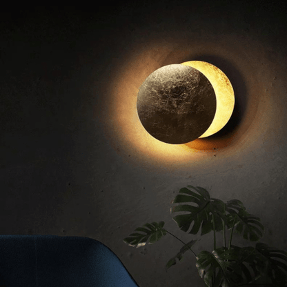 Wandlamp Zonsverduistering Draaibaar Metaal Goud Art Deco LED