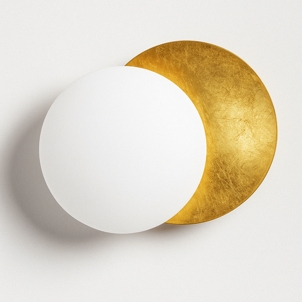 Wandlamp Zonsverduistering Draaibaar Metaal Goud Art Deco LED