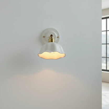 Wandlamp Keramiek Wit Koper Draaibaar E27 Slaapkamer Woonkamer Hal Retro Vintage Landelijk Modern