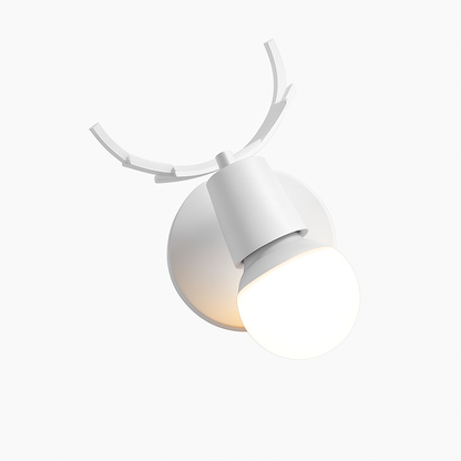 Wandlamp Hert Metaal Hout Zwart E27 Woonkamer Slaapkamer Hertenlamp Wandlicht Decoratief Rendier Keuken Kinderkamer
