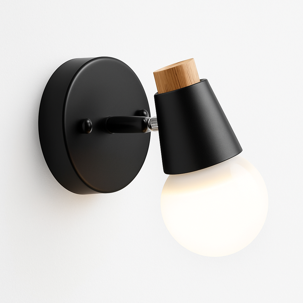 Wandlamp Hert Metaal Hout Zwart E27 Woonkamer Slaapkamer Hertenlamp Wandlicht Decoratief Rendier Keuken Kinderkamer
