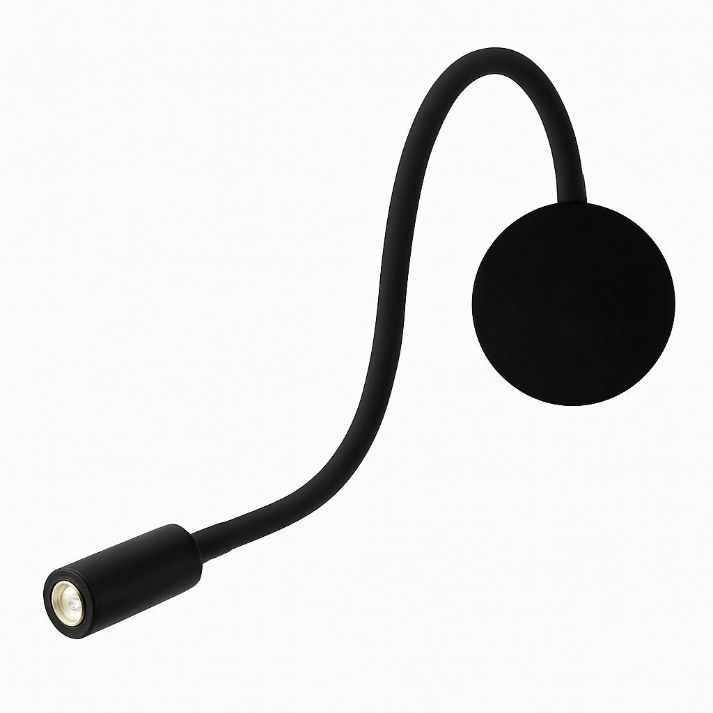 Leeslamp Wand LED Flexibel Zwart Slaapkamer Bedlamp Wandlamp Leeslicht Flexibele Arm Oplaadbaar Nachtkastje Hoofdbord Kantoor