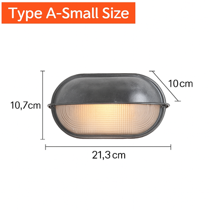 Buitenlamp Wandlamp Aluminium Zilver IP65 E27 12W Tuin Veranda Industrieel Vintage Matglas Buitenwandlamp Waterdicht Balkon Gevel