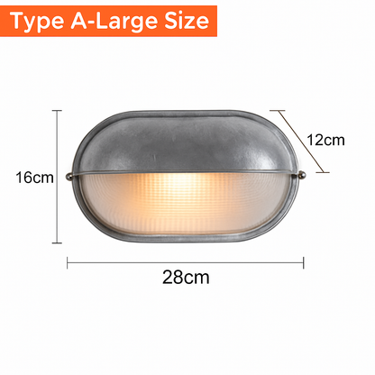 Buitenlamp Wandlamp Aluminium Zilver IP65 E27 12W Tuin Veranda Industrieel Vintage Matglas Buitenwandlamp Waterdicht Balkon Gevel