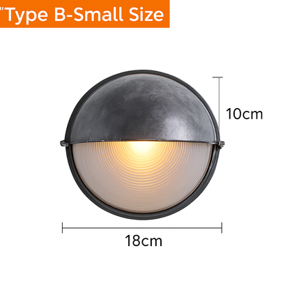 Buitenlamp Wandlamp Aluminium Zilver IP65 E27 12W Tuin Veranda Industrieel Vintage Matglas Buitenwandlamp Waterdicht Balkon Gevel