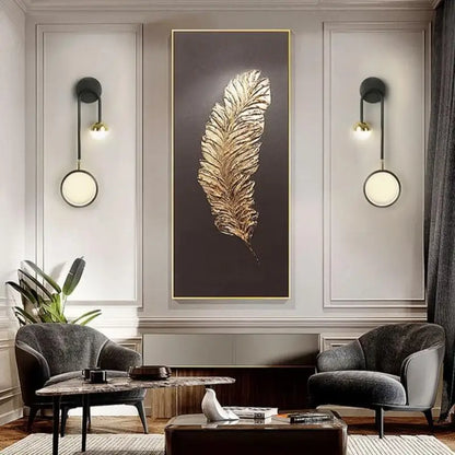 Wandlamp Scandinavisch Aluminium Zwart 48cm LED Dimbaar Modern Design