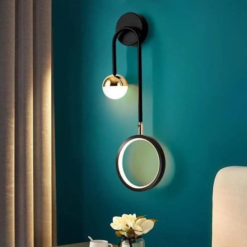 Wandlamp Scandinavisch Aluminium Zwart 48cm LED Dimbaar Modern Design