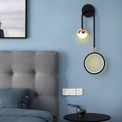 Wandlamp Scandinavisch Aluminium Zwart 48cm LED Dimbaar Modern Design