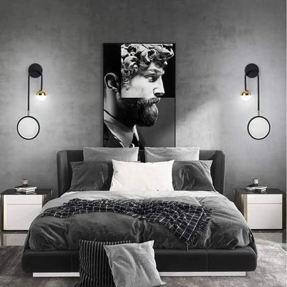 Wandlamp Scandinavisch Aluminium Zwart 48cm LED Dimbaar Modern Design