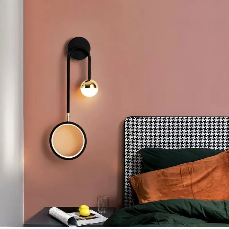 Wandlamp Scandinavisch Aluminium Zwart 48cm LED Dimbaar Modern Design