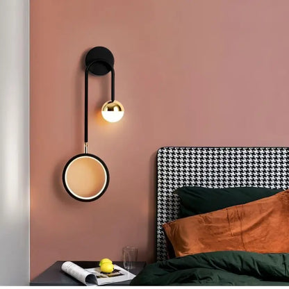 Wandlamp Scandinavisch Aluminium Zwart 48cm LED Dimbaar Modern Design