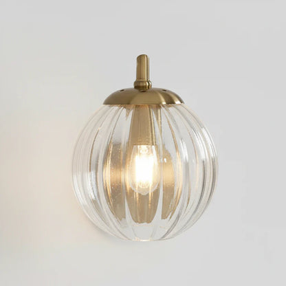 Wandlamp Bol Getint Glas Goud Metaal E14 Woonkamer Slaapkamer Hal Retro Modern