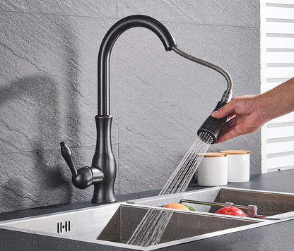 Keukenkraan Uittrekbaar Flexibel 45cm Geborsteld Nikkel Zwart Goud Chroom Modern Keuken