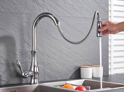 Keukenkraan Uittrekbaar Flexibel 45cm Geborsteld Nikkel Zwart Goud Chroom Modern Keuken
