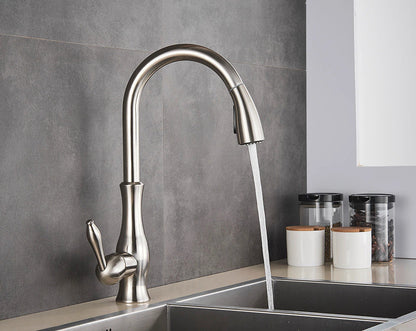Keukenkraan Uittrekbaar Flexibel 45cm Geborsteld Nikkel Zwart Goud Chroom Modern Keuken