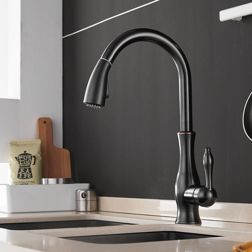 Keukenkraan Uittrekbaar Flexibel 45cm Geborsteld Nikkel Zwart Goud Chroom Modern Keuken
