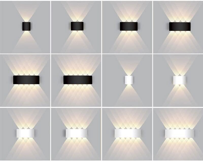 Waterdichte led buitenwandlamp met modern aluminium design en up & downlight