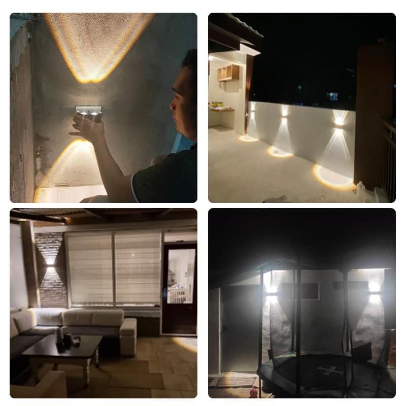 Waterdichte led buitenwandlamp met modern aluminium design en up & downlight