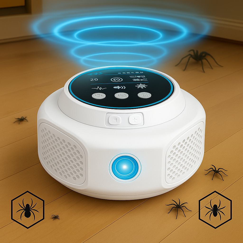 Ultrasone Spinnenbestrijder Stopcontact Chemievrij Huisdier- en Kindvriendelijk Insectenwering 300m²