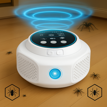 Ultrasone Spinnenbestrijder Stopcontact Chemievrij Huisdier- en Kindvriendelijk Insectenwering 300m²