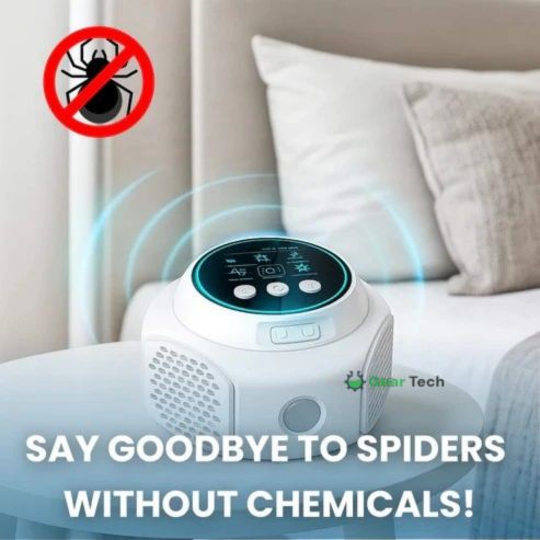Ultrasone Spinnenbestrijder Stopcontact Chemievrij Huisdier- en Kindvriendelijk Insectenwering 300m²