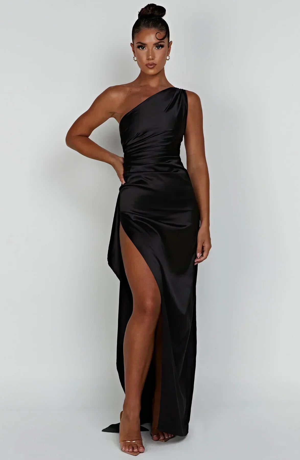 Zomerjurk Elegante One-Shoulder Splitrok Vrouwen