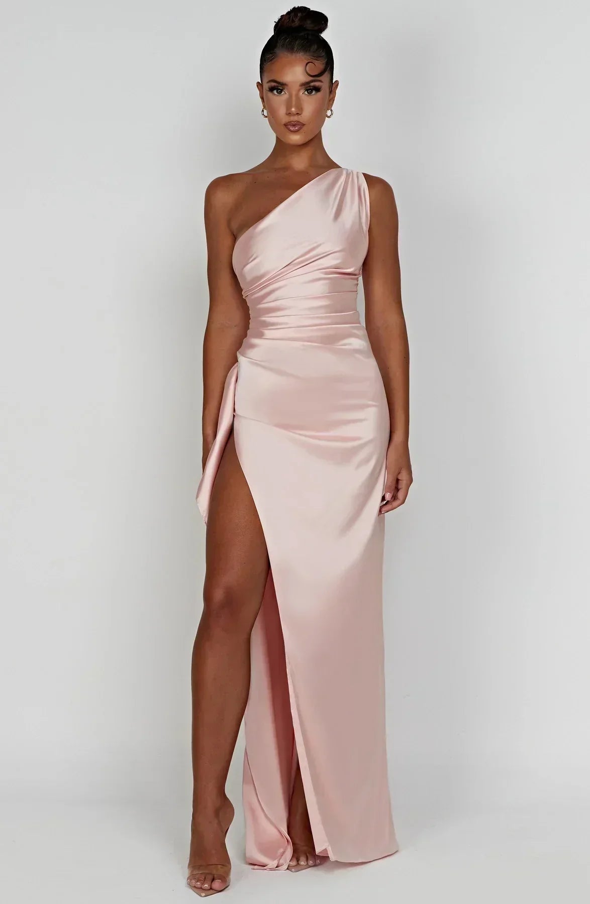 Zomerjurk Elegante One-Shoulder Splitrok Vrouwen