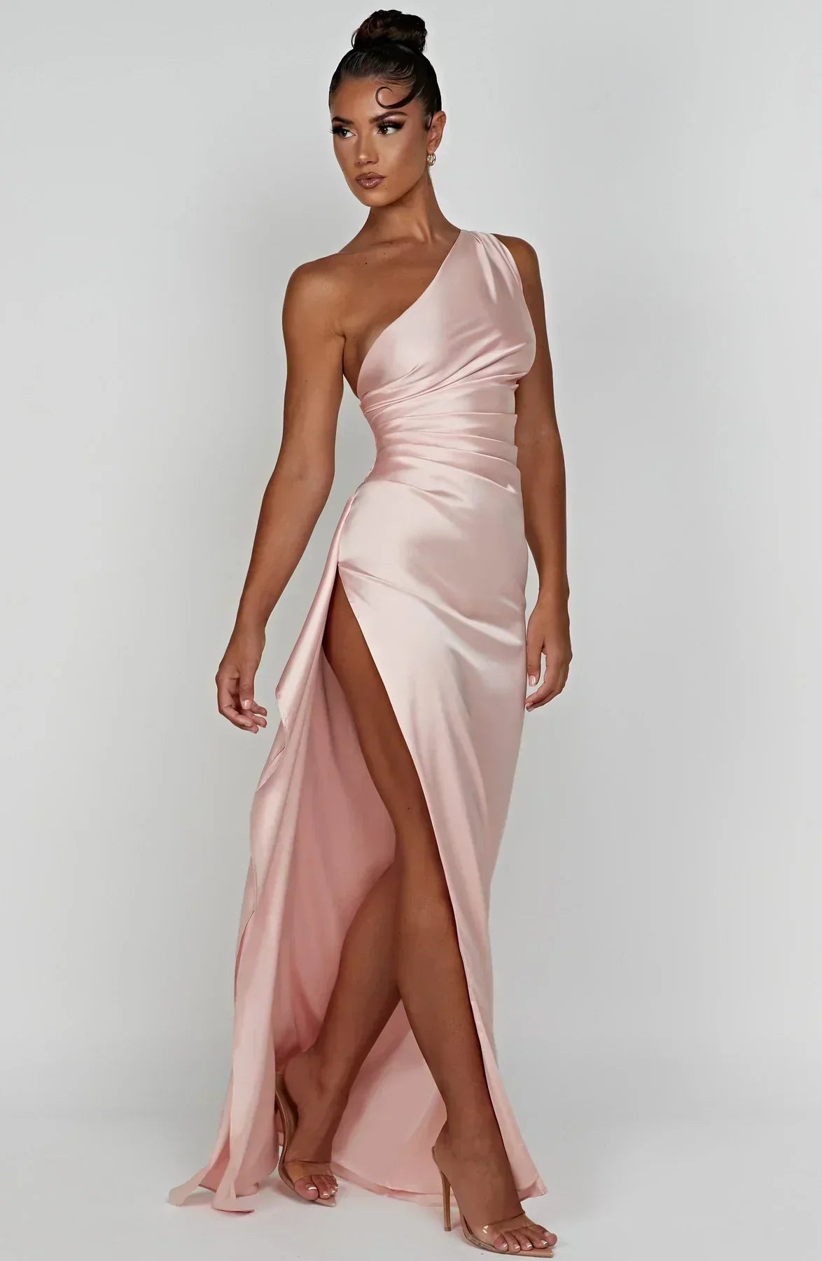 Zomerjurk Elegante One-Shoulder Splitrok Vrouwen