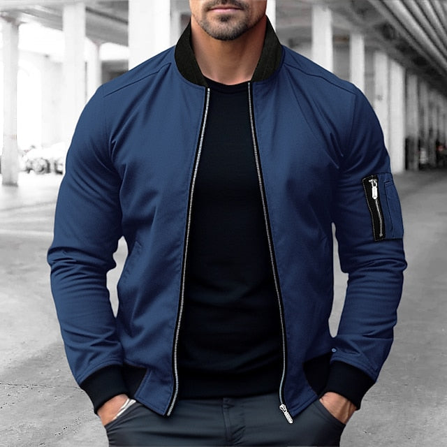 Mannen Bomberjack Waterdicht Leer Jacket - StudioMarella