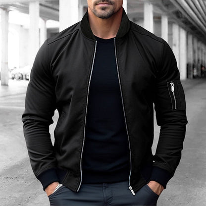 Armand | Stijlvol bomberjack voor mannen in de kleur Zwart voor heren in Streetwear stijl ideaal voor de herfst.