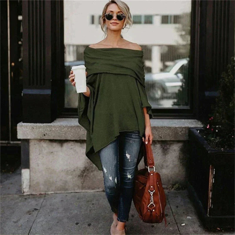 Vrouwelijke Top Lange Mouwen Casual Stijl