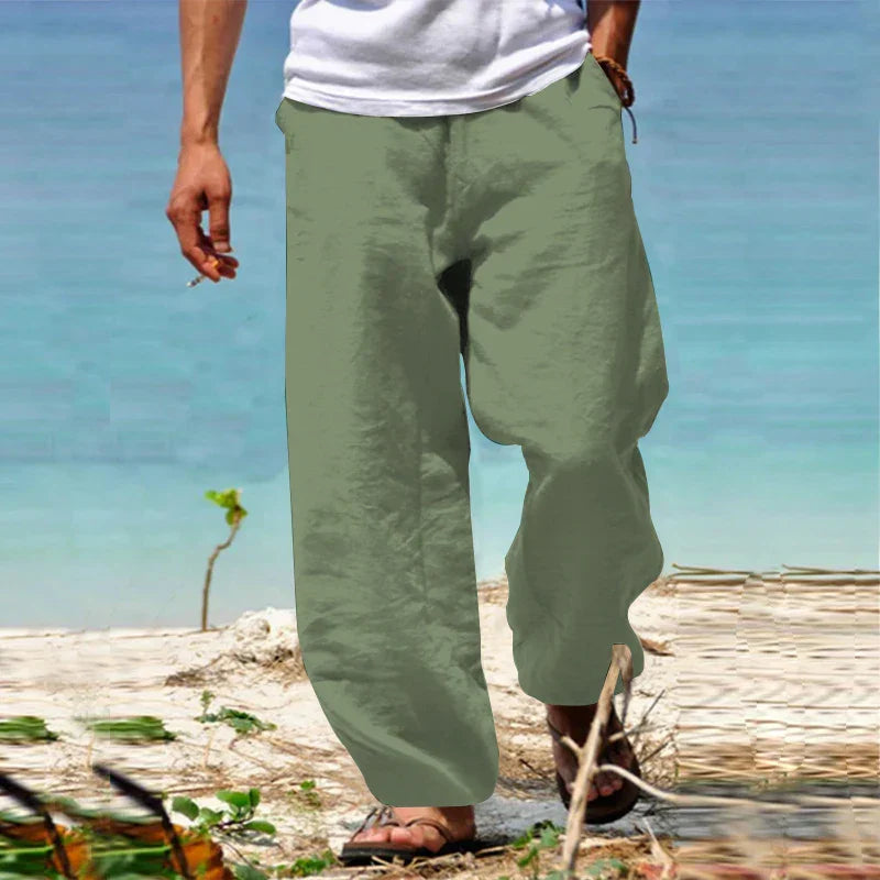 Linnen Broek Mannen Casual Klassiek