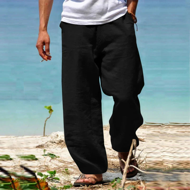 Linnen Broek Mannen Casual Klassiek