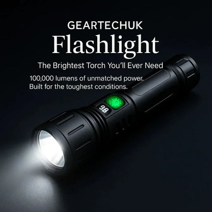 Oplaadbare LED Zaklamp 100000 Lumen Aluminium IPX6 Waterdicht voor Outdoor Camping Wandelen Noodsituaties