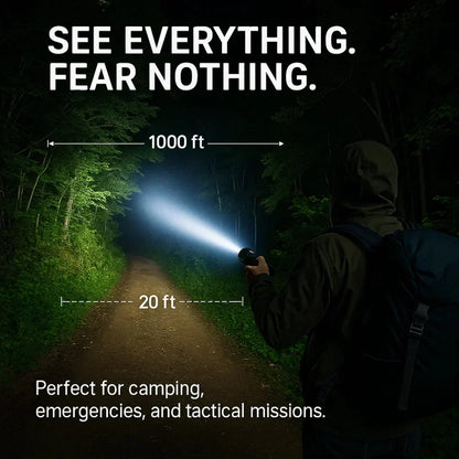 Oplaadbare LED Zaklamp 100000 Lumen Aluminium IPX6 Waterdicht voor Outdoor Camping Wandelen Noodsituaties