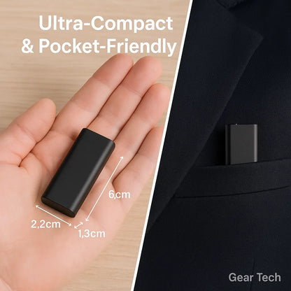 Compacte Spraakrecorder 16GB – Kleine Digitale Audiorecorder met Spraakactivatie en 50 Uur Opname