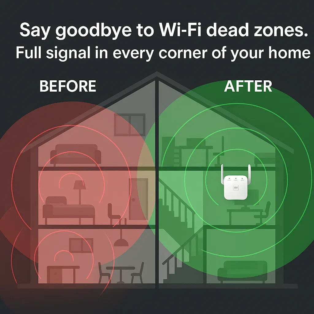 Dual-Band WiFi Signaalversterker voor Volledig Bereik in Huis