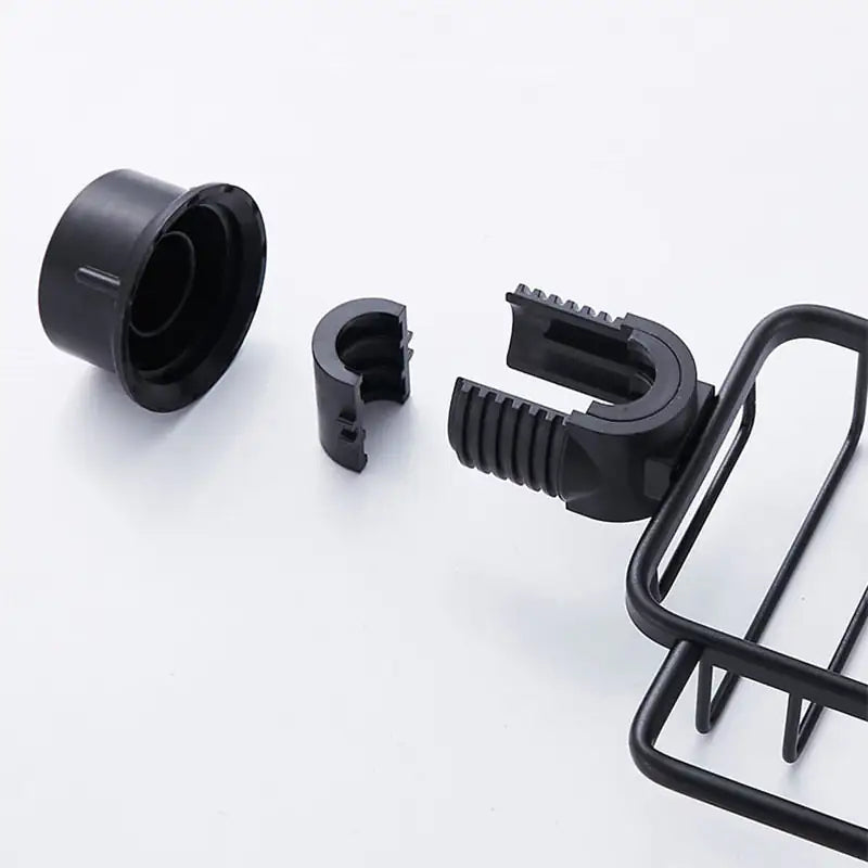 Opbergmandje voor Doucheaccessoires Zilver en Zwart
