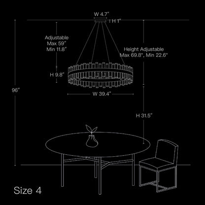 Kristallen Kroonluchter Rond Goud K9 Crystal 12-20 Lichts Luxe Plafondlamp