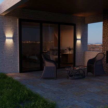 Minimalistische led wandlamp voor buiten en binnen met up-down licht