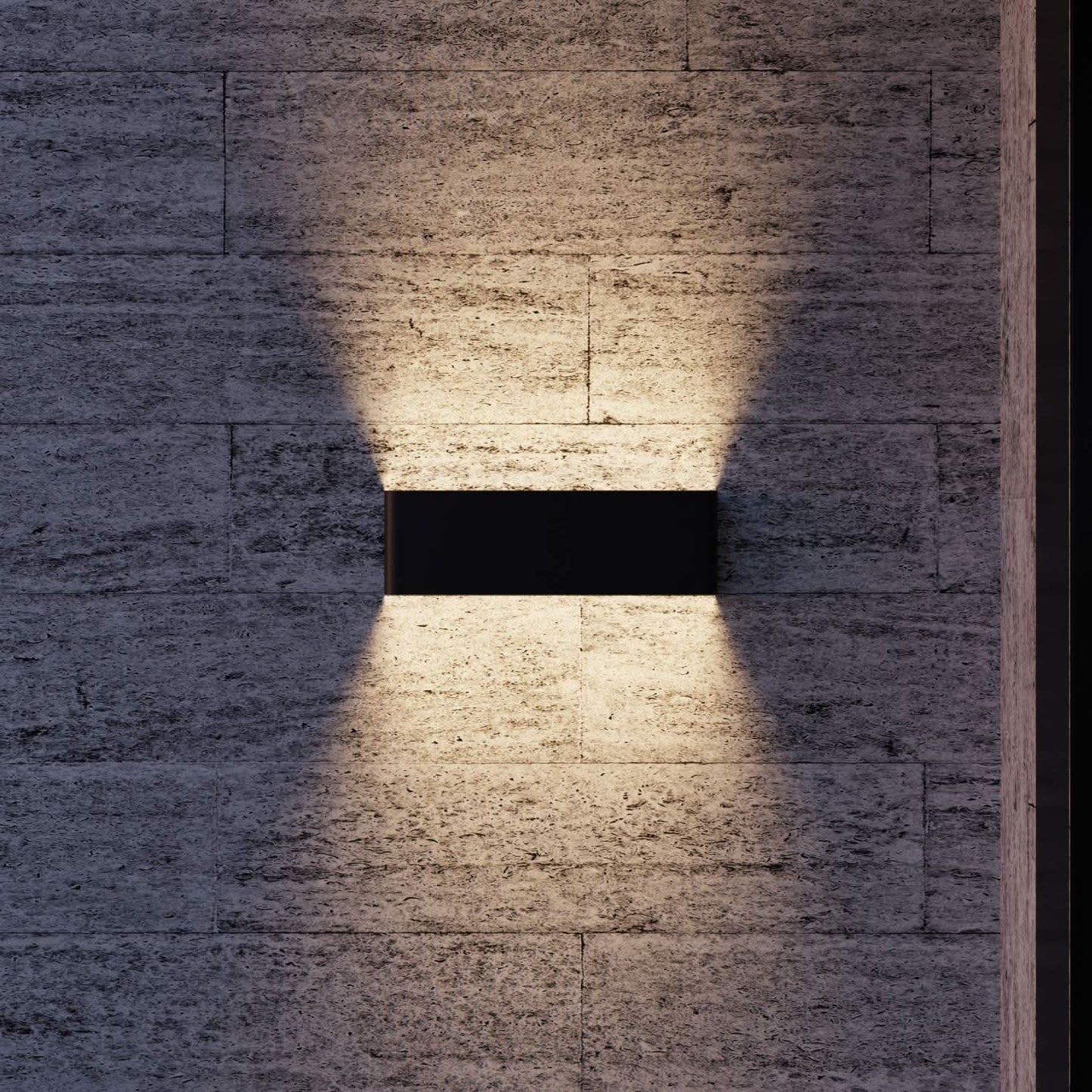 Minimalistische led wandlamp voor buiten en binnen met up-down licht