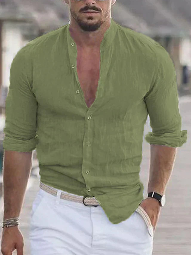 Lorenzo | Stijlvolle Linen Overhemd Elegante Kwaliteit