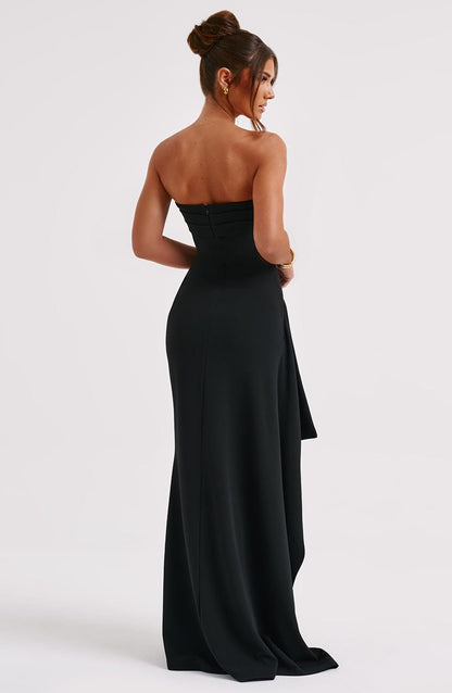 Maxi Jurk Off-Shoulder Lange Split Zomerjurk