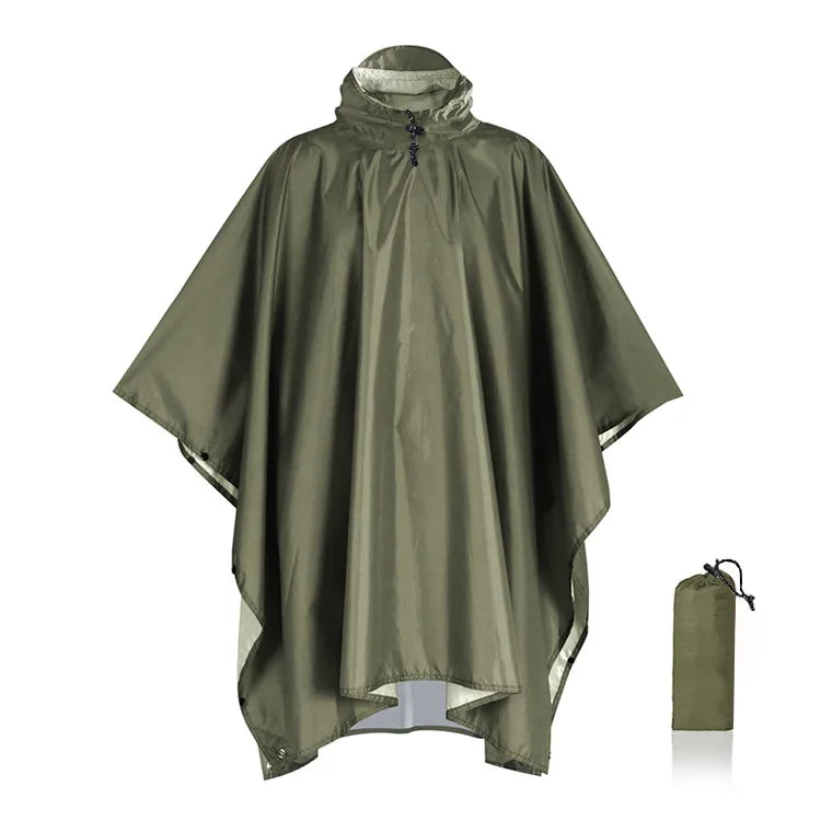 Waterdichte Regenponcho met Capuchon – 3-in-1 Outdoor Bescherming voor Wandelen Kamperen Tuin