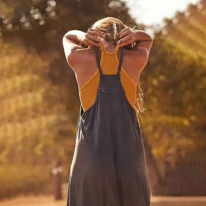 Vrouwelijke Jumpsuit Baggy Comfortabel Relaxed Fit
